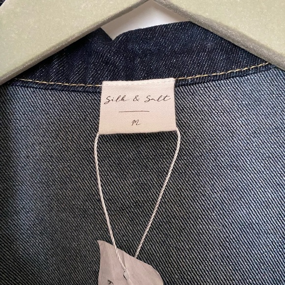 Silk & Salt Women’s Denim Jean Jacket Sz M NWT - Picture 7 of 7